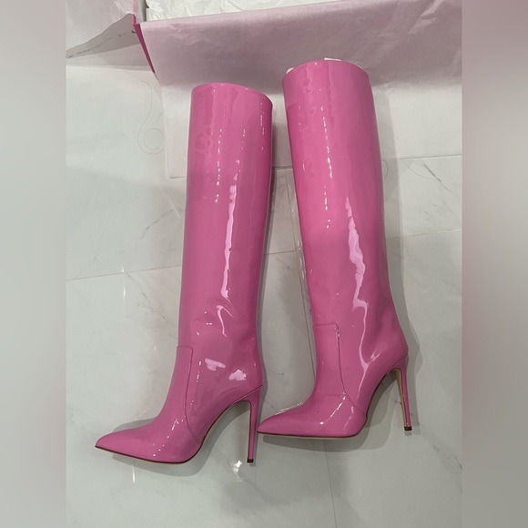 PARIS TEXAS pink Patent leather knee-high boots - Picture 8 of 8